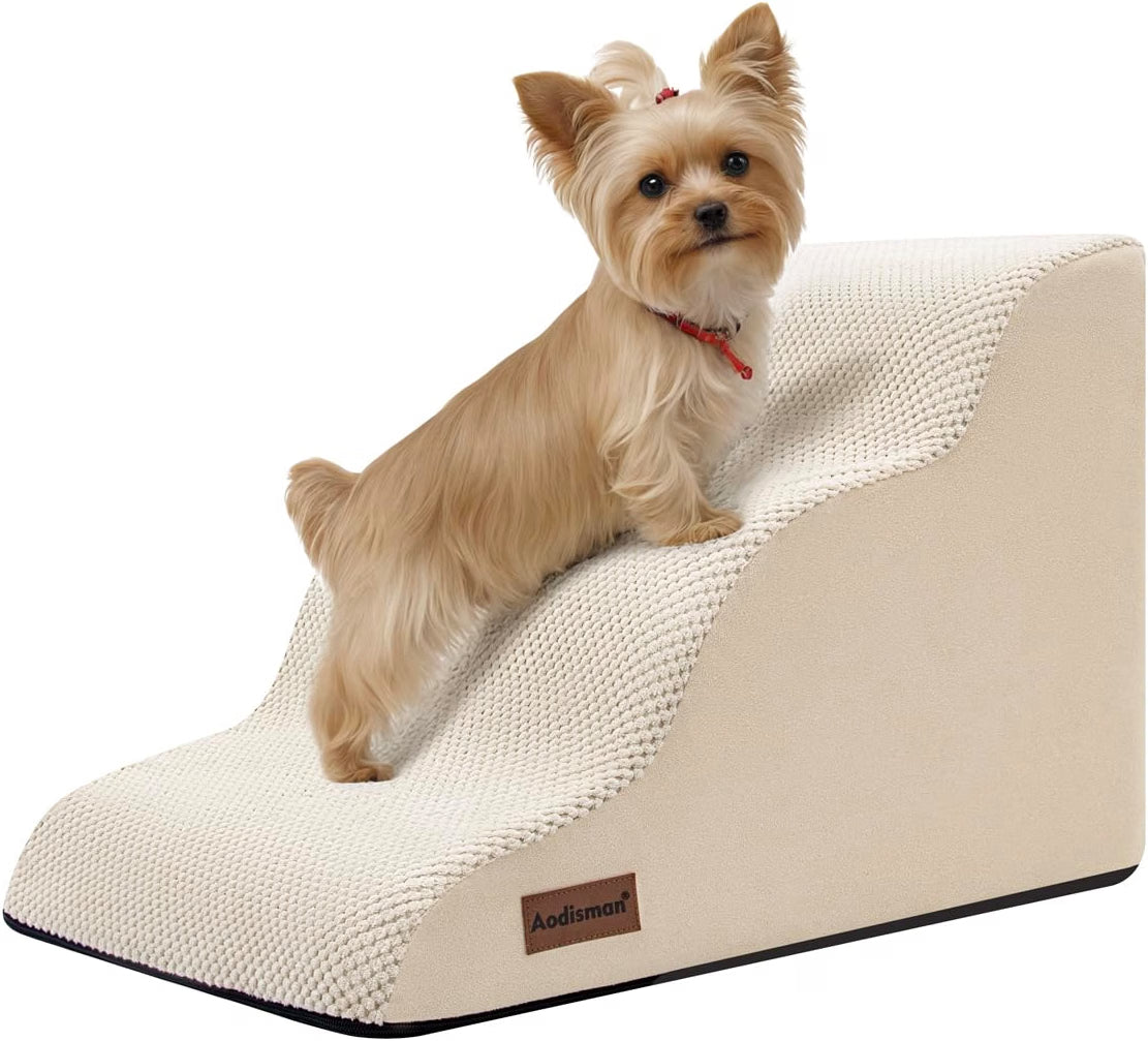 Dog Stairs for Small Dogs,3 Step Dog Ramp for Couch,Non-Slip Steps